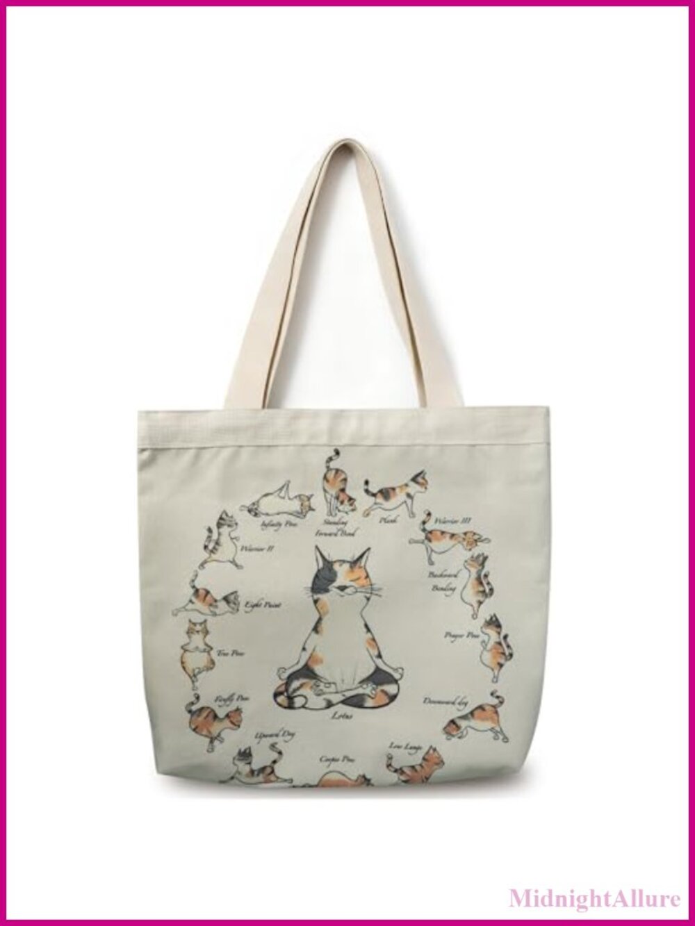 Heavyweight Canvas Tote Bag Reusable Grocery Shoulder Bag with Zipper